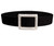 Sparkle Square Rhinestone Waist Belts For Women Faux Mohair Leather 2Inch Cinch Waistband Belt For Dress, Black, Large