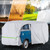Silver Car Cover Waterproof All Weather Compatible with 1950-1992 VW Bus T1 T2 T3, with Door Zipper, Windproof Strap, Storage Bag