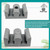4pcs Sliding Glass Shower Door Side Anti-Collision Block,for 5/16"(8mm) Shower Glass Door,with Screws(50x30x22mm)