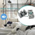 4pcs Sliding Glass Shower Door Side Anti-Collision Block,for 5/16"(8mm) Shower Glass Door,with Screws(50x30x22mm)