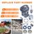 MS291 Cylinder Piston Kit for Stihl MS 291 Chainsaw, 47 mm Big Bore Top End Kit for Stihl MS 271 Farm Boss Chainsaw Parts with Crankshaft Ball Bearings and Seals, 1141-020-1206 (Round Inlet)