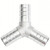Lophtnix 2PCS Stainless Steel 304 3/8" Hose Barb Y Barbed Fitting, 3 Way Wye Adapter with 6PCS Hose Clamps