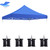 10x10 Canopy Replacement Top Cover, Commercial Peak Pole Canopy Tent Replacement, 600D Heavy Duty Waterproof Pop Up Canopy Cover Only, Bonus 4 Pack Weight Bag(Blue)