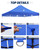 10x10 Canopy Replacement Top Cover, Commercial Peak Pole Canopy Tent Replacement, 600D Heavy Duty Waterproof Pop Up Canopy Cover Only, Bonus 4 Pack Weight Bag(Blue)