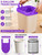 Large Adult Diaper Disposal Bags 23"x18" with Wall Mount Storage Box, 96 Pcs Disposable Diaper Sacks, Odor Lock to Reduce Embarrassment, Travel & Incontinence Disposal Bags for Home & Travel, Purple