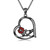 HBLICY Gothic Necklace 925 Sterling Silver Skeleton Hand Black Rose Pendant Necklace Gothic Skull Rose Jewelry for Women