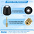 Bathtub Shower Trim Set Matte Black 3 Piece Shower Knob and Bathtub Spout Compatible with Pfister 3 Handles and Tub Shower Faucet for 1/2" Pipe Male Thread 3/4"