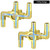 QWORK Solid Brass 5/8" 4-Way Heater Control Valve with Switch, 16mm Hose Barb Automotive Bypass