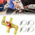 QWORK Solid Brass 5/8" 4-Way Heater Control Valve with Switch, 16mm Hose Barb Automotive Bypass