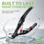BALUCA Ergonomic Nail Clippers for Seniors – Heavy Duty Toenail Clippers for Thick Toenails, Extra Long Handle Toe Nail Clippers for Seniors with Catcher, Precision Trimmer for Men & Women (Black)