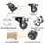 2 Inch Caster Wheels Heavy Duty, Casters Set of 4 with Brake, Locking Industrial Swivel Top Plate Casters Wheels for Furniture and Workbench Cart(Two Hardware Kits Include)