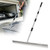 Heavy-Duty Large Floor Squeegee for Concrete, 33.4" Commercial Silicone Blade Squeegee for Floor with 63" Stainless Handle, Anti-Splash Curved Baffle for Garage, Factory, and Tough Cleaning Jobs
