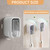 Wall Mounted Toothbrush Holders for Bathroom,Strong Self Adhesive