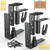 Saloon Door Hinges, Double Action Spring Hinge Self Closing, Heavy Duty Swinging Door Hardware for Cafe Doors, Two Way Swing, 304 Stainless Steel (Big Black, Double Door 2 Pack)