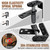 Saloon Door Hinges, Double Action Spring Hinge Self Closing, Heavy Duty Swinging Door Hardware for Cafe Doors, Two Way Swing, 304 Stainless Steel (Big Black, Double Door 2 Pack)
