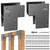 2 Pack Heavy Duty 6x6 (Actual 5.5"x5.5") Stainless Steel End Post Cap Tie Bracket - Rustproof Connector for Wood Gazebo, Deck, Patio Posts & Beams (Dark Gray)