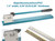 Manual Din Rail Cutter, Dual Groove Rail Cutting Tool with 50cm/20in Ruler Sliding Baffle for Slotted Steel Aluminum Iron PVC Guide Rail Cutting Machine