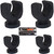 Magnetic Base Mount, Flashlight Mounting Brackets, Strong magnets and Flexible clamp, Round Base Magnet Fastener with Rubber, for Flashlight Holder - 4 Pack（Two Big and Two Small）