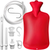 "Enema Bag 2L Home Enema Kit with 2 Enema Tips,60 Inch Long Silicone Hose, Contro Flavor Name: Red"