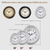 "Extra Large Retro Wall Clock, 16'' Non Ticking Classic Silent Vintage Wall Clock Color: Black, Size: 16''"