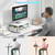 gianotter Desk Organizers and Accessories, Monitor Stand with Drawer and 2 Pen Holder, Desktop Organizer Suitable for Offices and Dormitories (White-Plain)