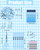 LXEVIHK Blue Desk Accessories 21-Piece Office Supplies Gift Set