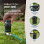 Orbit H2O-Six Gear-Drive Sprinkler on Metal T-Spike - Customizable Lawn Watering Coverage - Multi-Pattern Rotating Head with Adjustable Spray Range - Durable Outdoor Yard Irrigation Sprinkler - 58573
