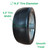 Marathon 9x3.50-4" Flat Free Lawnmower Tire on Wheel, 4" Centered Hub, 3/4" Bushings