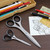 ALLEX Little Skinny Scissors for Office 4.7", All Purpose Slim & Thin Low Profile Scissors, Made in JAPAN, All Metal Sharp Japanese Stainless Steel Blade with Non-Slip Soft Ring, Black