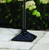 TIKI Cast Iron Torch Stand – Heavy-Duty, Freestanding & Weather-Resistant Torch Base for Patio, Garden, Deck & Backyard – Fits Torch Poles 0.75" to 1.25" – 9" x 9", Black