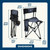 GCI Outdoor Quik-E-Seat | Portable, Folding Tripod Chair with Drink Holder and Padded Lumbar Support — Black