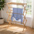 Household Essentials Bamboo Folding Clothes Drying Rack, Upscale Laundry Rack with 11 Dowels, Environmentally Friendly, Stable Frame, Shelf for Drying Flat