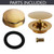 Westbrass Standard Trim for Cable Drive Bath Waste, Polished Brass, D50T-01