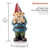 Alpine Corporation 12" Tall Garden Gnome Outdoor Yard Statue with Colorful Bird Accent, Playful Polyresin Decoration, Multicolor