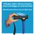 Carex Soft Grip Walking Cane with Strap, Anti-Slip Walking Cane for Easy Maneuvering, Walk Stick for Seniors & Adults with Added Support and Adjustable for Balance, Supports up to 250 lbs, Blue Marble