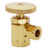 Westbrass Flat Head Toilet Kit with Round Handles, 1/2" IPS x 3/8" OD x 20", Polished Brass, D103KFH-01