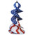 In the Breeze 4747 — Patriot Duet — Colorful, Unique Wind Spinner for Yards and Gardens, Patriotic Décor