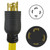 Conntek YL1430530 30-Amp 125/250-volt L14-30P Generator Y-Adapter 4-Prong Male Plug to L5-30 Locking Female Connectors