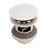 Westbrass D98R-50 Coarse Thread Tip-Toe Bathtub Drain Plug use for Integrated Overflow Bathtub Trim, Powder Coat White