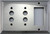 Polished Nickel Deco Step Style 3 Gang Combination Switch Plate - 2 Push Button Light Switch Openings 1 GFI/Rocker Opening