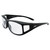 MotoFrames Sideshow Fit Over Glasses OTG Safety Motorcycle Glasses Matte Black Frames Clear Lenses