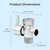 LUXE Bidet 7/8" x 7/8" x 1/2" Shut-Off Valve T-Adapter, Original Lever