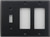 Classic Accents Stamped Steel Oil Rubbed Bronze Three Gang Wall Plate - One Toggle Light Switch Opening Two GFI/Rocker Openings