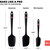 DI ORO Silicone Spatula Set - 600F Heat Resistant, 3-Pc Black
