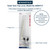 Mansfield 40 Left-Hand Front Mount Toilet Tank Lever - Compact 7-Inch ABS Arm - Fits Models 11, 21, 26, 160, 161, 165, 170, 171, 175, 180, 190 – White Plastic Handle