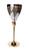 StonKraft eSplanade Engraved Brass Goblet Champagne Glasses Flutes Coupes Wine Glass Set (Thick) - Silver Polished
