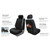 FH Group Front Set Cloth Car Seat Cover for Bucket Seats, Universal Fit, Airbag Compatible, Seat Covers for SUV, Van, Black