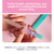 Bona Fide Beauty Czech Glass Nail File with Case in Pastel Green Violet
