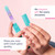 Bona Fide Beauty Czech Glass Nail File with Case in Pastel Green Violet