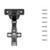 Hickory Hardware HH74723-TT - Premium Full Overlay Frameless Soft Close Clip-On Hinges - Heavy Duty Steel - 105° Opening Concealed Cabinet Hardware - Titanium Finish - 1 Set of Pair